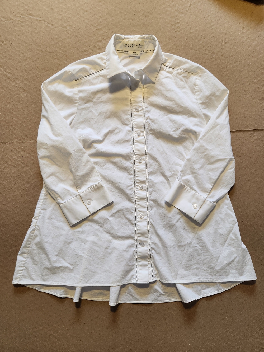 kate spade Broome Street White Button-Down Blouse Shirt